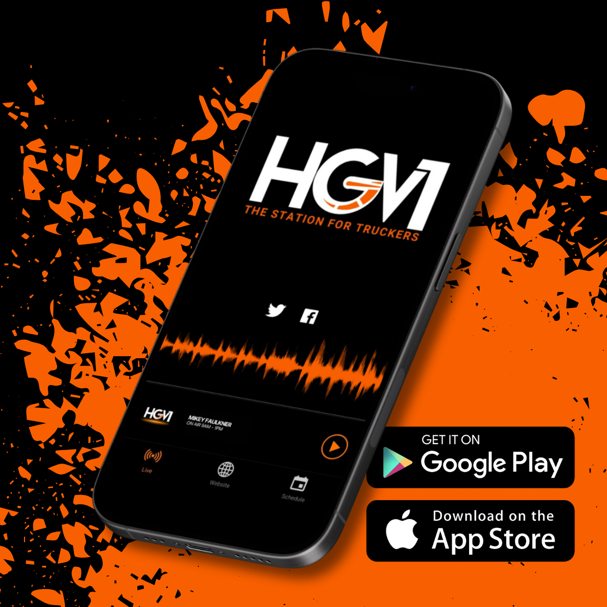 HGV1 Radio app for truck drivers